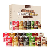 FLIMEAL vista frontal del paquete Variety Pack mostrando sabores variados y conveniencia.