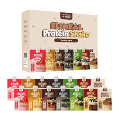 FLIMEAL vista frontal del paquete Variety Pack mostrando sabores variados y conveniencia.