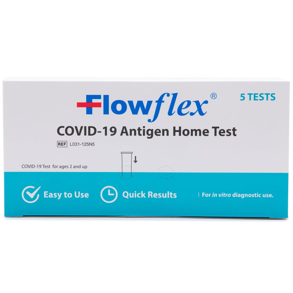Flowflex caja frontal cinco pruebas, recrea almacenamiento conveniente