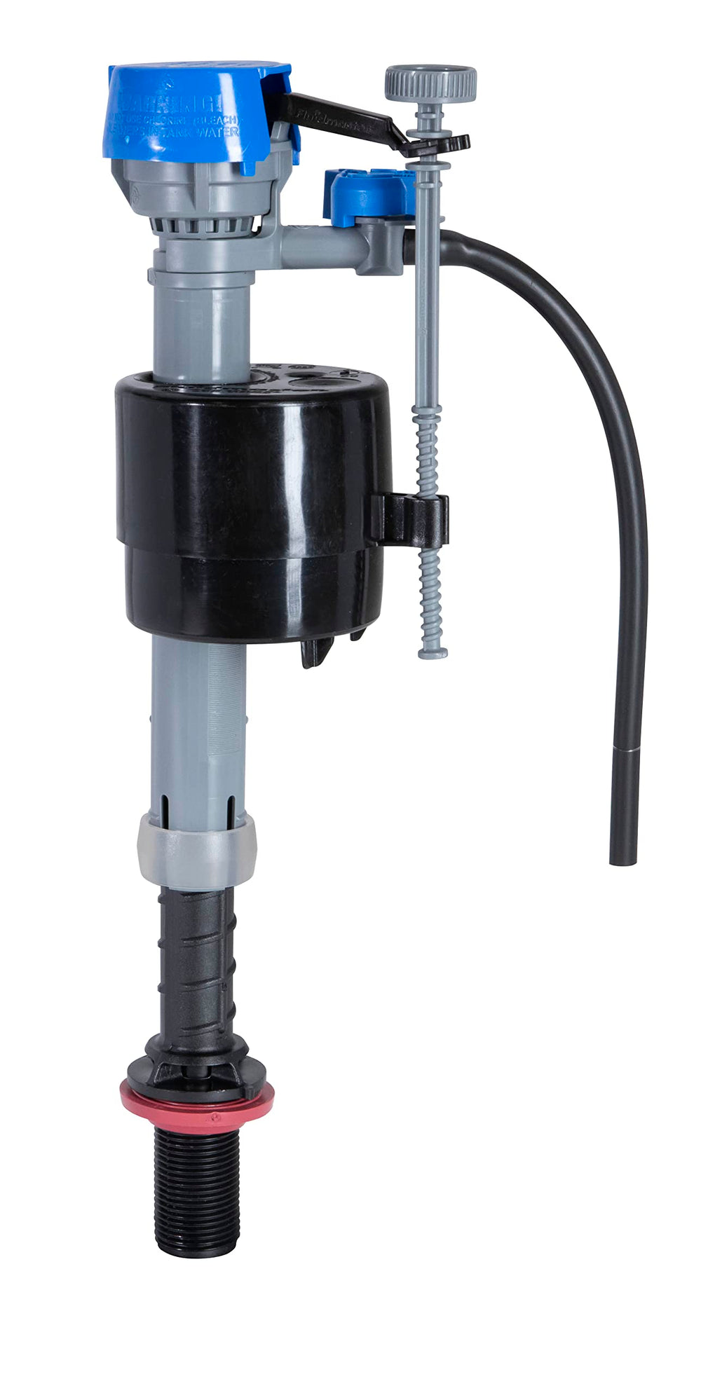 Fluidmaster 400H vista frontal mostrando diseño compacto y beneficio de ajuste universal