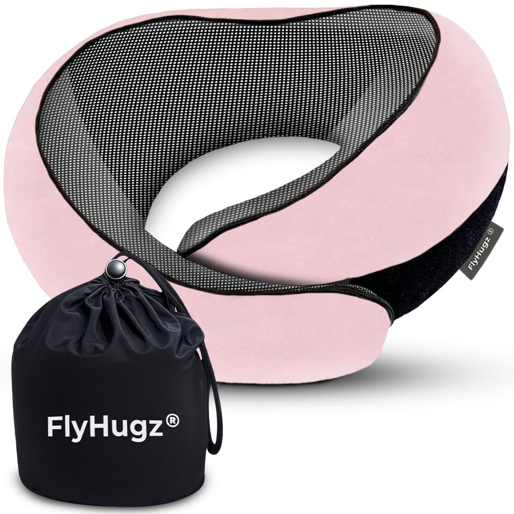 FlyHugz frente del empaque mostrando diseño y color rosa, comodidad inmediata