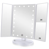 Flymiro espejo frontal iluminado con 21 LEDs para mejor precisión