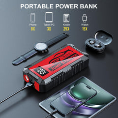 fmooostore pantalla LCD grande mostrando porcentaje de batería y estado
