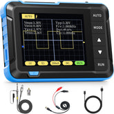 FNIRSI DSO152 frontal mostrando la pantalla nítida y controles fáciles