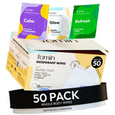 FOMIN pack frontal de 50 toallitas, solución portátil para frescura