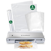FoodSaver frontal mostrando diseño compacto y ahorro de espacio