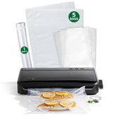FoodSaver vista frontal mostrando diseño compacto y ahorro de espacio