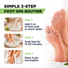 FOOT CURE persona remojando pies para aliviar cansancio