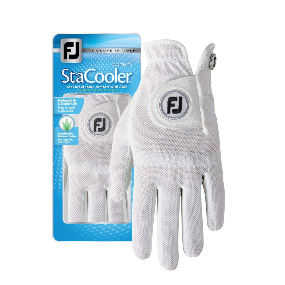 FootJoy guante frontal mostrando diseño y ajuste cómodo