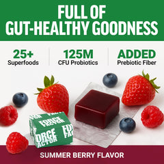 Force Factor gomita abierta mostrando interior y beneficios probióticos
