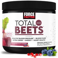 Force Factor envase frontal de Total Beets mostrando marca y sabor