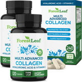 ForestLeaf frasco frontal mostrando 240 cápsulas y etiqueta clara