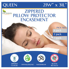 Four Seasons Essentials funda frontal Queen que protege almohada de líquidos