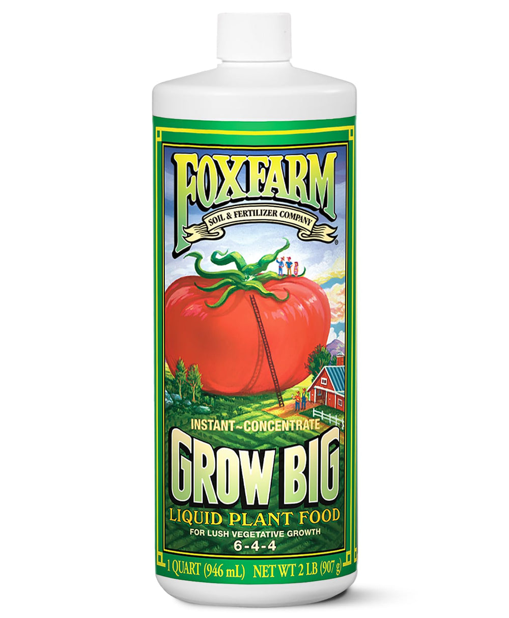 FoxFarm envase frontal del Grow Big mostrando etiqueta y formato cuarto