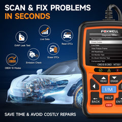 FOXWELL NT301 detalle de botones fáciles de usar para diagnóstico rápido