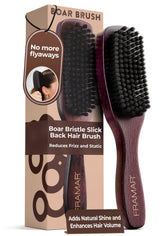 FRAMAR cepillo slick back frontal mostrando diseño elegante y acabado brown velvet