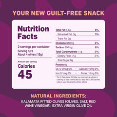 Freestyle Snacks primer plano textura Kalamata, sabor profundo visible