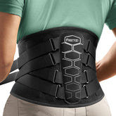 FREETOO faja lumbar frontal mostrando ajuste y compresión inmediata