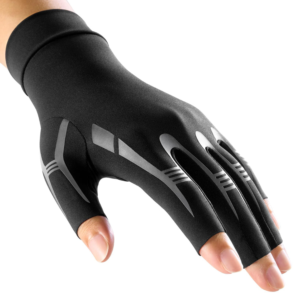 FREETOO guantes frontal con empaque mostrando diseño sin dedos y soporte