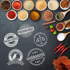 Fresh Finest cucharada con chile cayena demostrando control de dosis