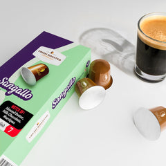 Fresh Roasted Coffee espresso con crema densa y aroma concentrado