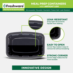 Freshware detalle de la tapa hermética mostrando cierre seguro y frescura