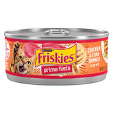 Friskies lata frontal mostrando la etiqueta y beneficios