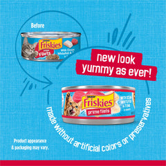 Friskies primer plano de trozos húmedos resaltando textura apetecible