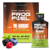 Frog Fuel frente del empaque mostrando 24 sobres y beneficio práctico