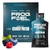 Frog Fuel frontal del envase mostrando diseño y cantidad 24 pack, ideal portabilidad