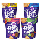 Fruitables frontal del paquete mostrando los cuatro sabores, conveniente para elegir