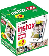 Fujifilm instax mini frente del pack con protección, garantiza reservas de película