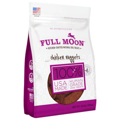 Full Moon empaque frontal de Chicken Nuggets mostrando limpieza y confianza
