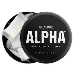 Fully Loaded Alpha bolsita en primer plano mostrando textura blanca y formato discreto para absorción rápida