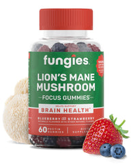 Fungies frasco frontal mostrando 60 gomitas y etiqueta clara