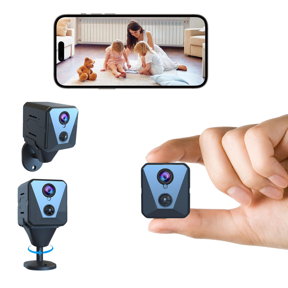 Funstorm cámara 4K frontal mostrando diseño compacto y seguridad