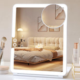 FUNTOUCH vista frontal con luces LED mostrando brillo uniforme para maquillaje