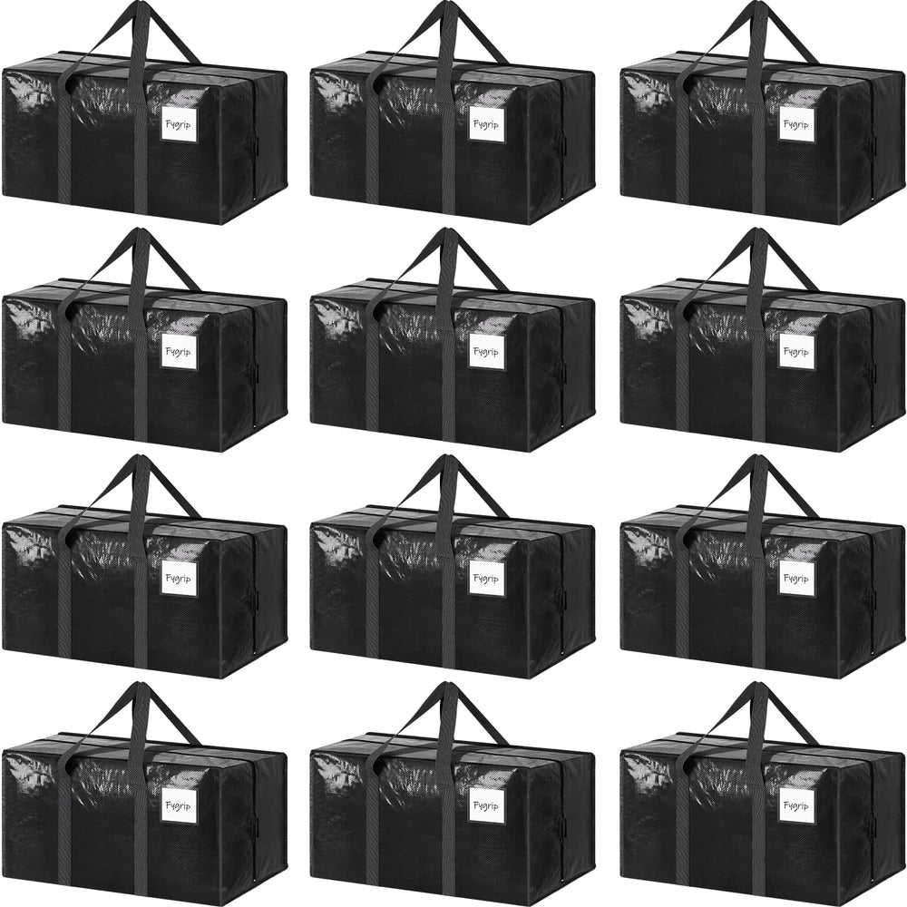 FYGRIP frente del paquete de 12 bolsas mostrando capacidad y color negro