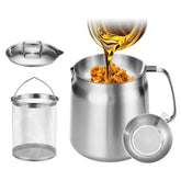 GADO olla frontal de acero 3,5 L mostrando capacidad y acabado resistente