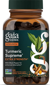 Gaia Herbs frasco frontal mostrando el empaque y facilidad de identificación