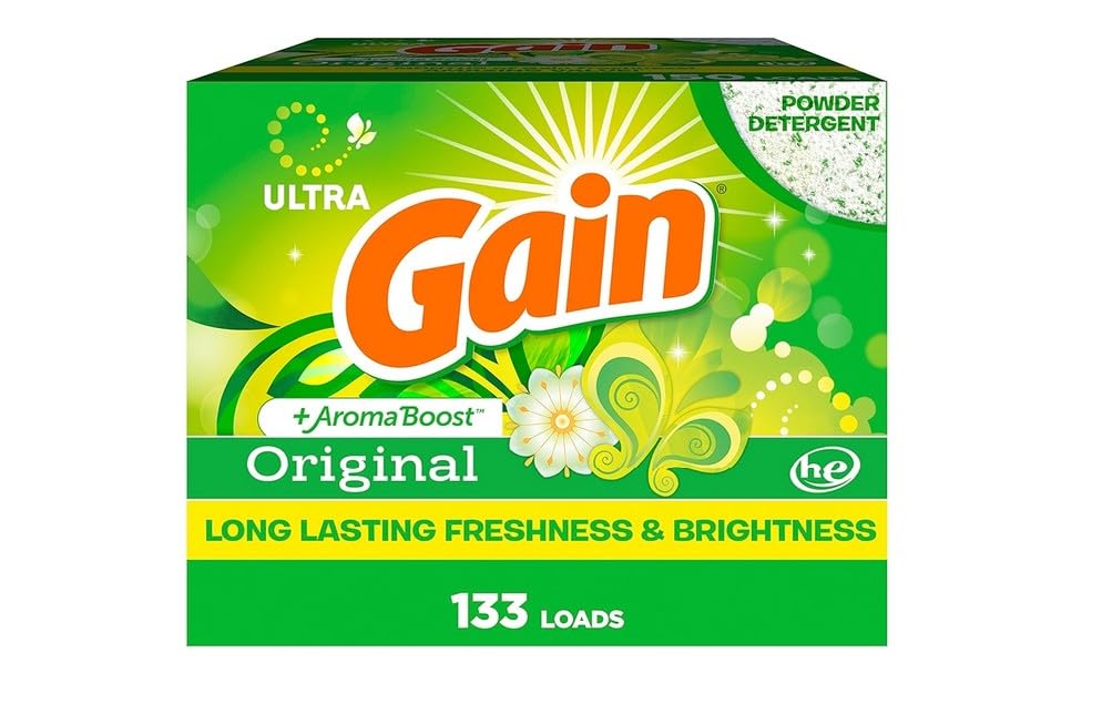 Gain envase frontal del producto mostrando tamaño y beneficio aroma duradero