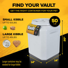Gamma2 Vittles Vault material HDPE resistente al impacto y sin olores