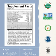 Garden of Life ingredientes naturales: frutas y hierbas con aporte nutritivo