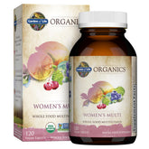 Garden of Life vista frontal del envase mostrando certificaciones y beneficios
