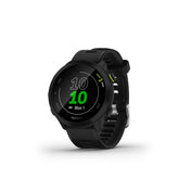 Garmin Forerunner 55 vista frontal mostrando diseño compacto y legible