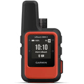 Garmin inReach Mini 2 frontal naranja mostrando tamaño compacto y portabilidad