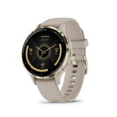 Garmin Venu 3S frontal mostrando pantalla y diseño elegante, mejora la visibilidad