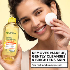 Garnier detalle de etiqueta con vitamina C beneficios visibles