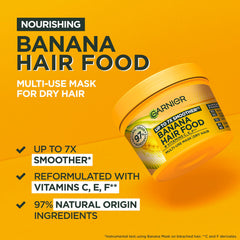 Garnier aplicación de mascarilla en cabello mojado, nutrición intensa y desenredado visible