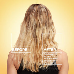 Garnier Whole Blends textura cremosa en primer plano que ayuda a suavizar